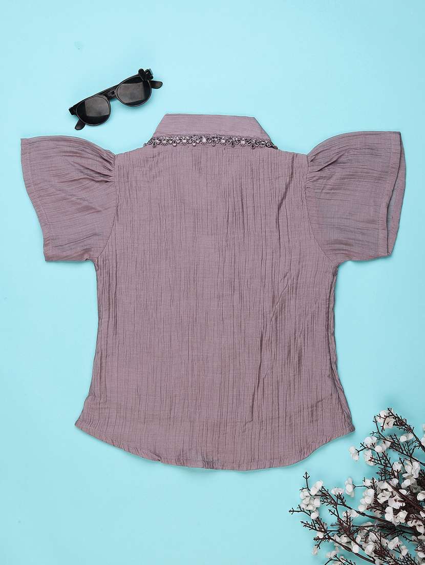girls self designed short sleeve shirt top - 22257609 -  Standard Image - 2
