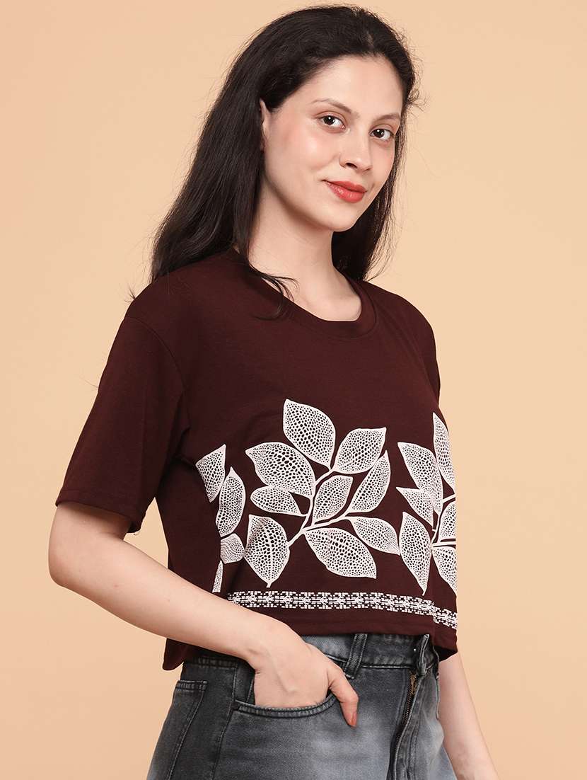 women printed short sleeve top - 22257791 -  Standard Image - 2