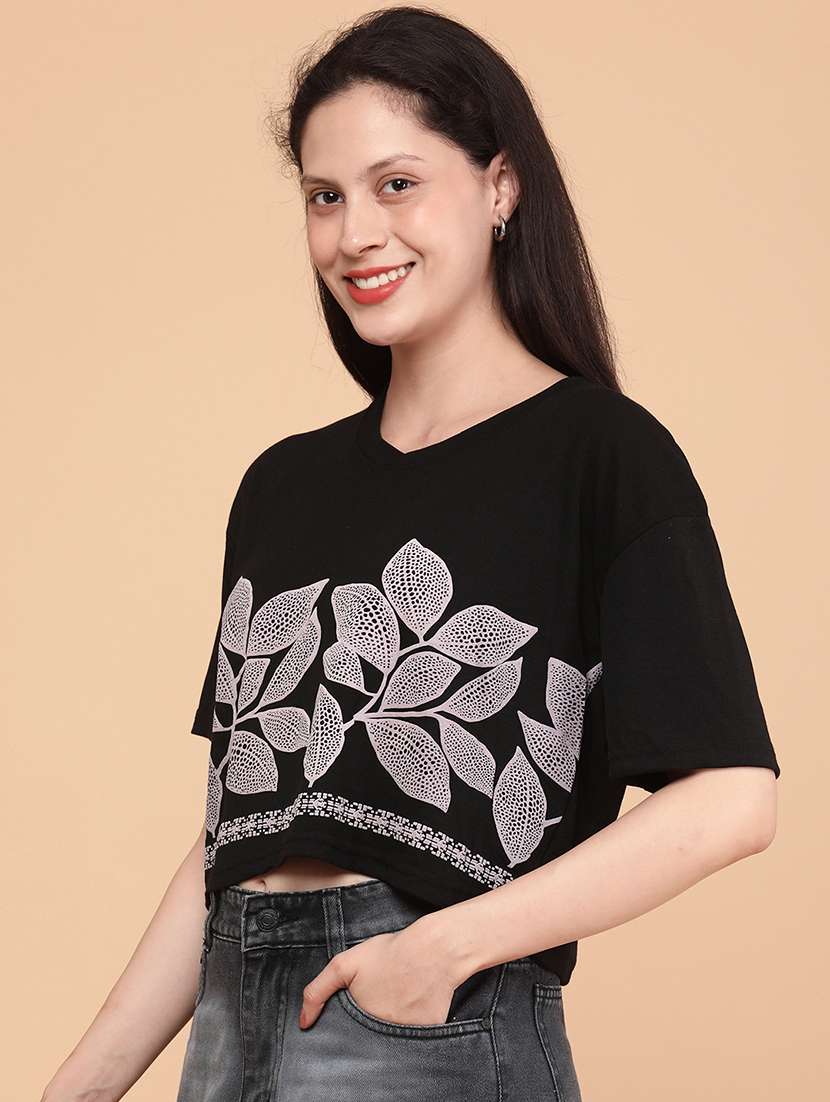 women printed short sleeve top - 22257793 -  Standard Image - 2