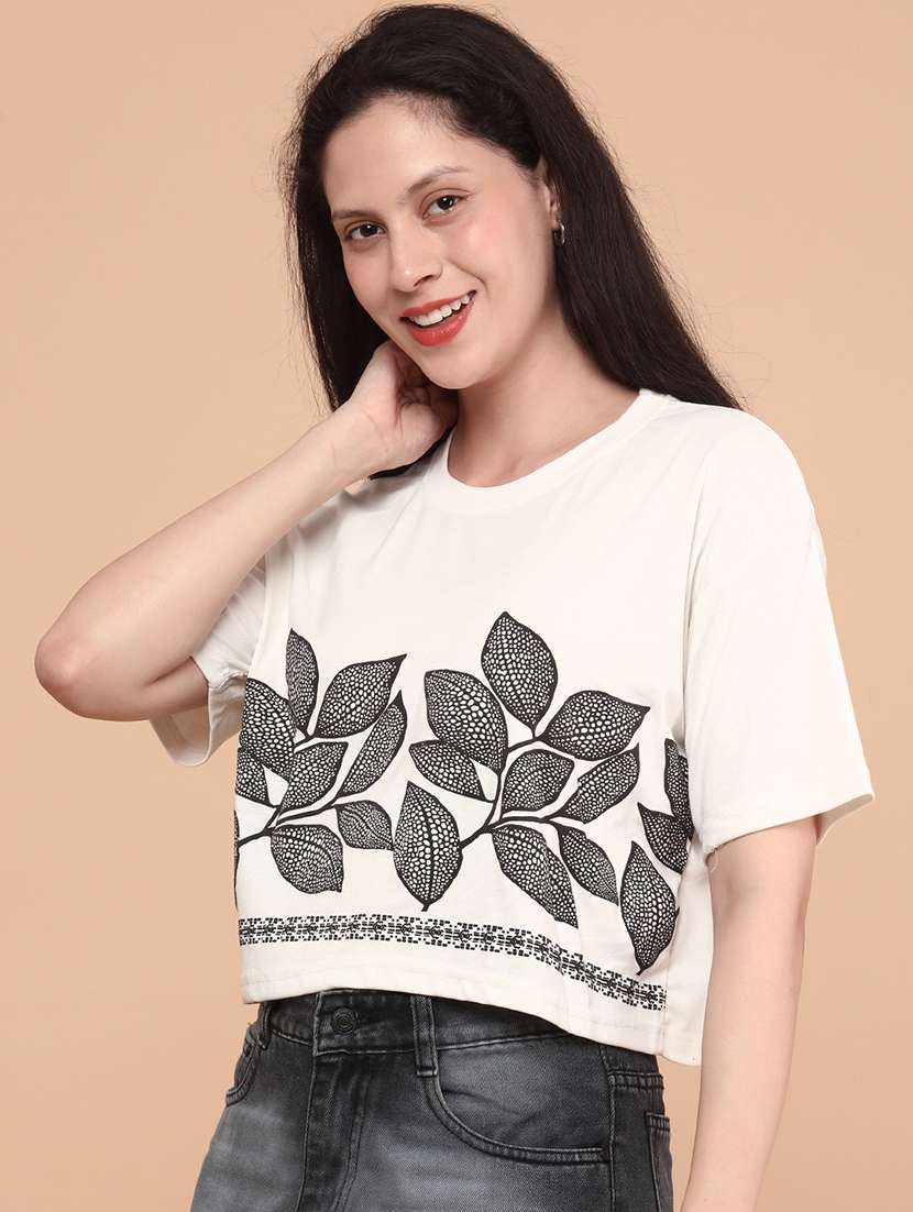 women printed short sleeve top - 22257794 -  Standard Image - 2