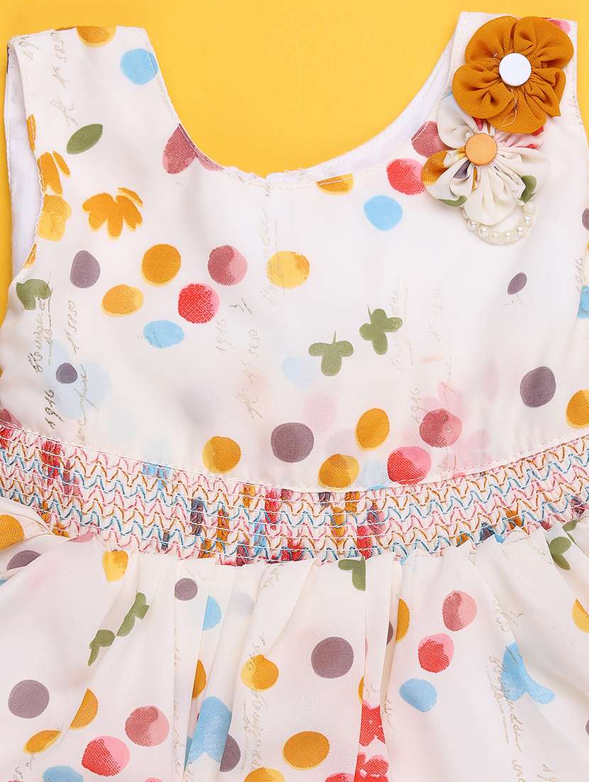 Girls Printed Sleeveless Flared Frock - 22257988 -  Standard Image - 2