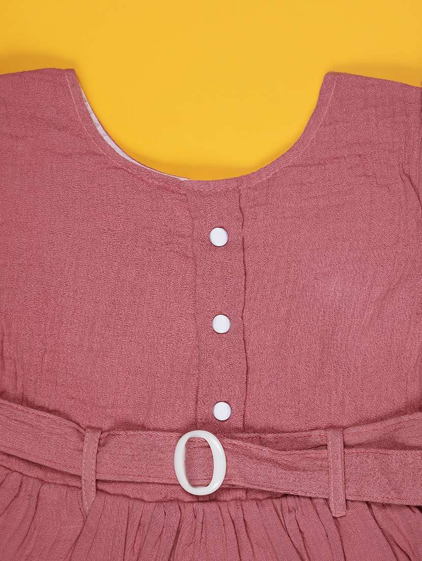 Pink Cotton Fit & Flare Dress - 22257992 -  Standard Image - 2