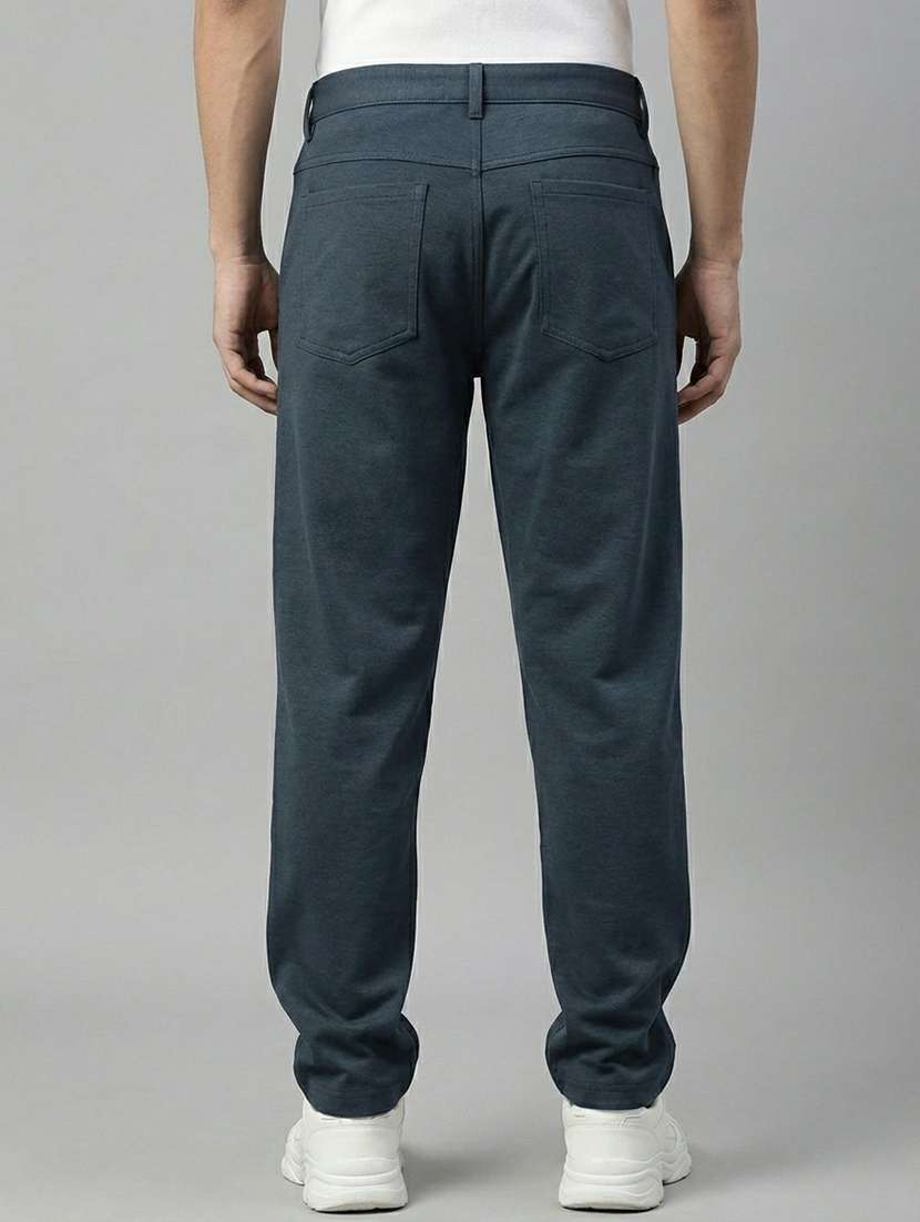 men solid mid rise chinos casual trouser - 22258377 -  Standard Image - 2