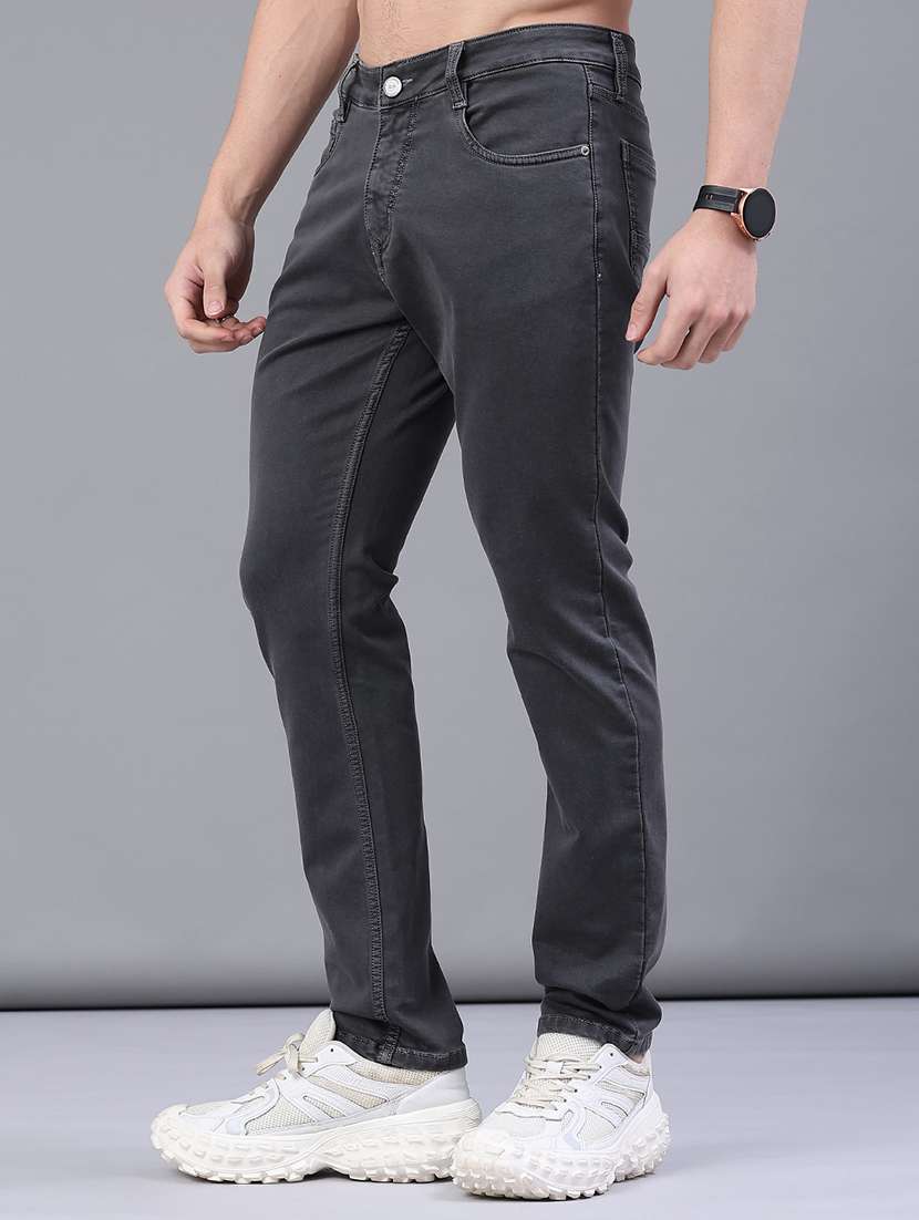 men plain mid rise full length jeans - 22258484 -  Standard Image - 2