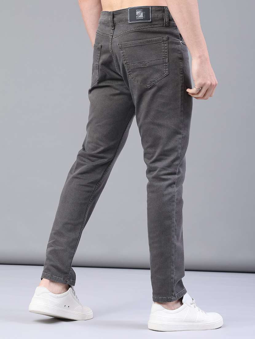 men plain mid rise full length jeans - 22258487 -  Standard Image - 2