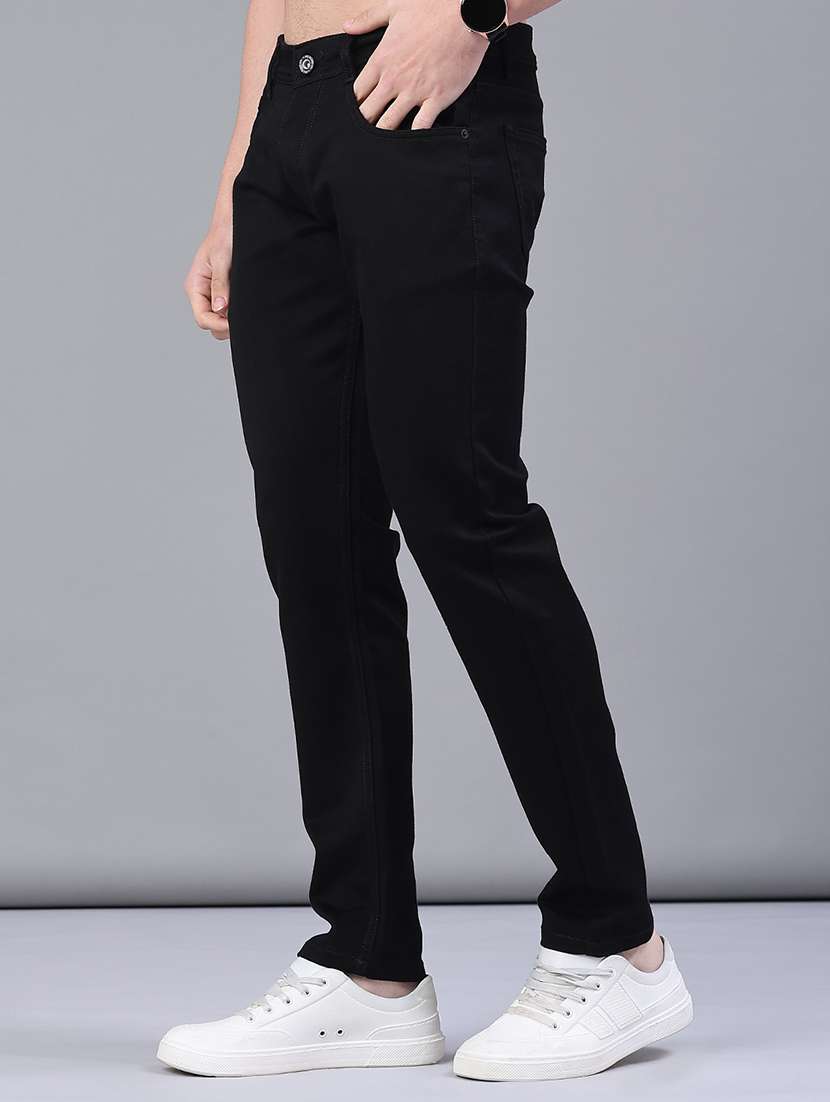 men plain mid rise full length jeans - 22258489 -  Standard Image - 2