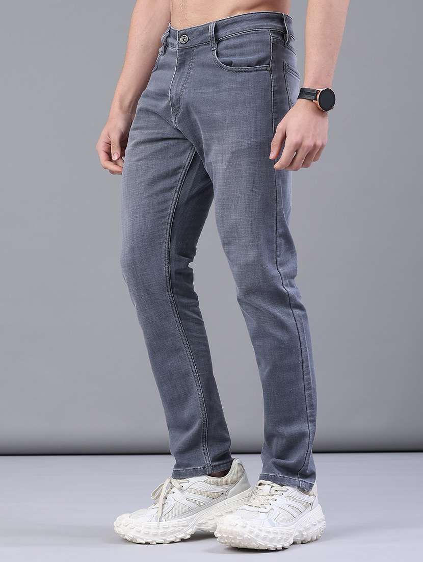 men plain mid rise full length jeans - 22258492 -  Standard Image - 2