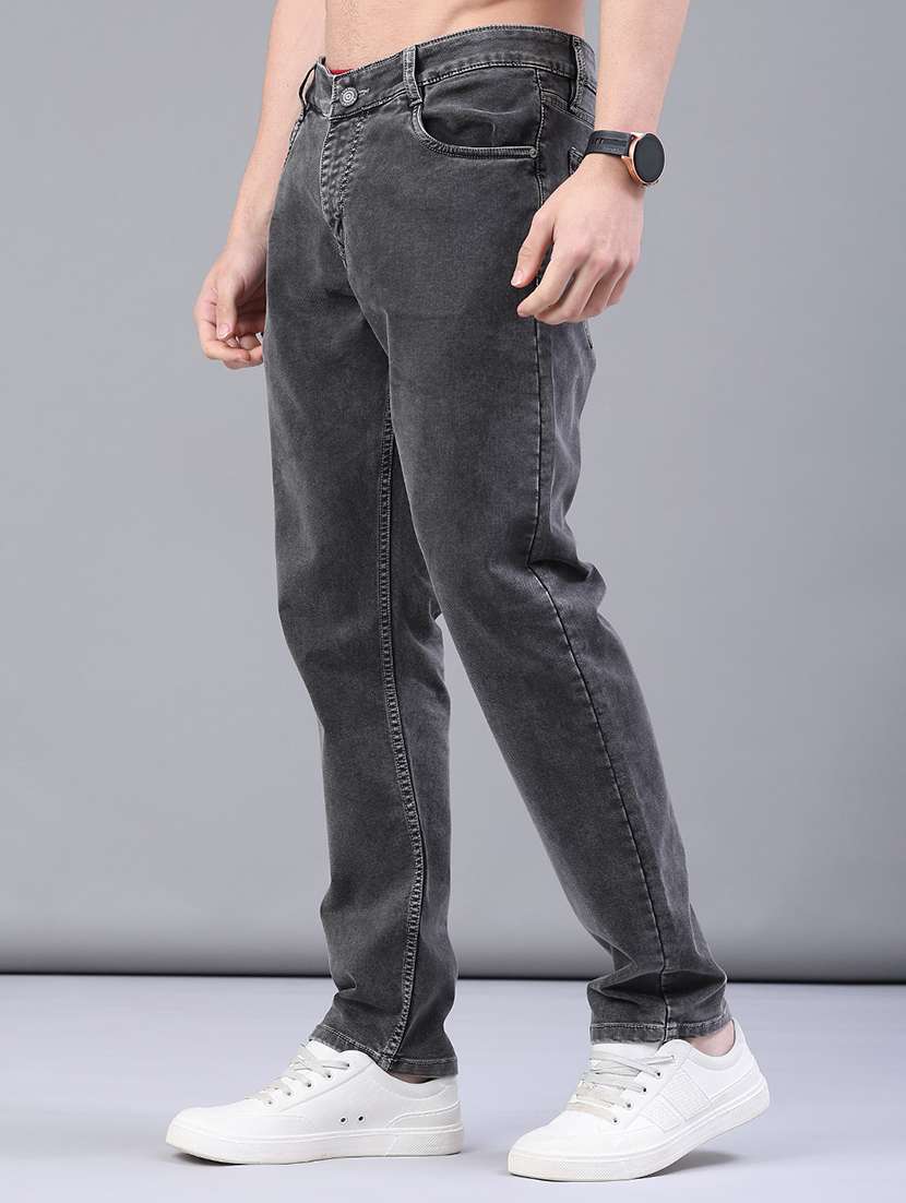 men plain mid rise full length jeans - 22258493 -  Standard Image - 2