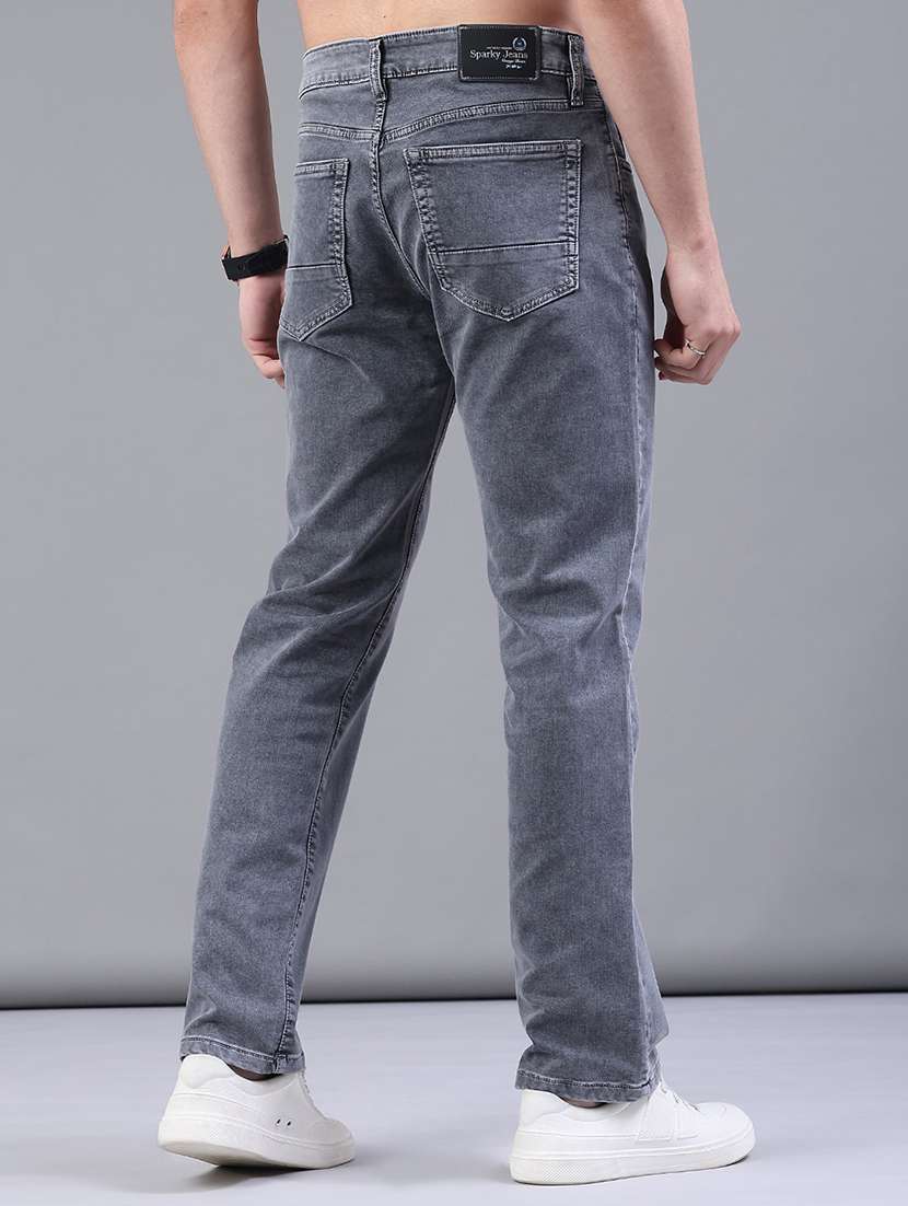 men plain mid rise full length jeans - 22258495 -  Standard Image - 2