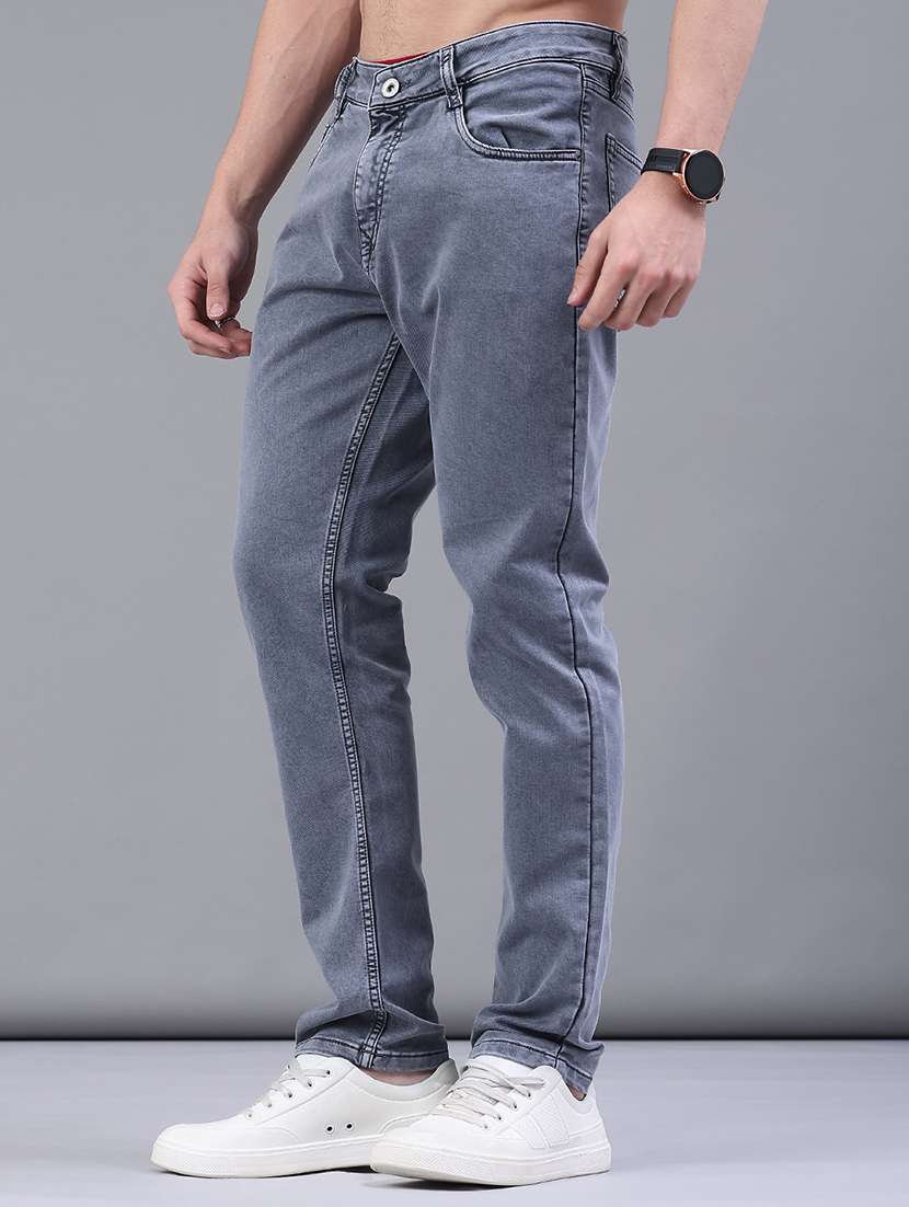 men plain mid rise full length jeans - 22258501 -  Standard Image - 2