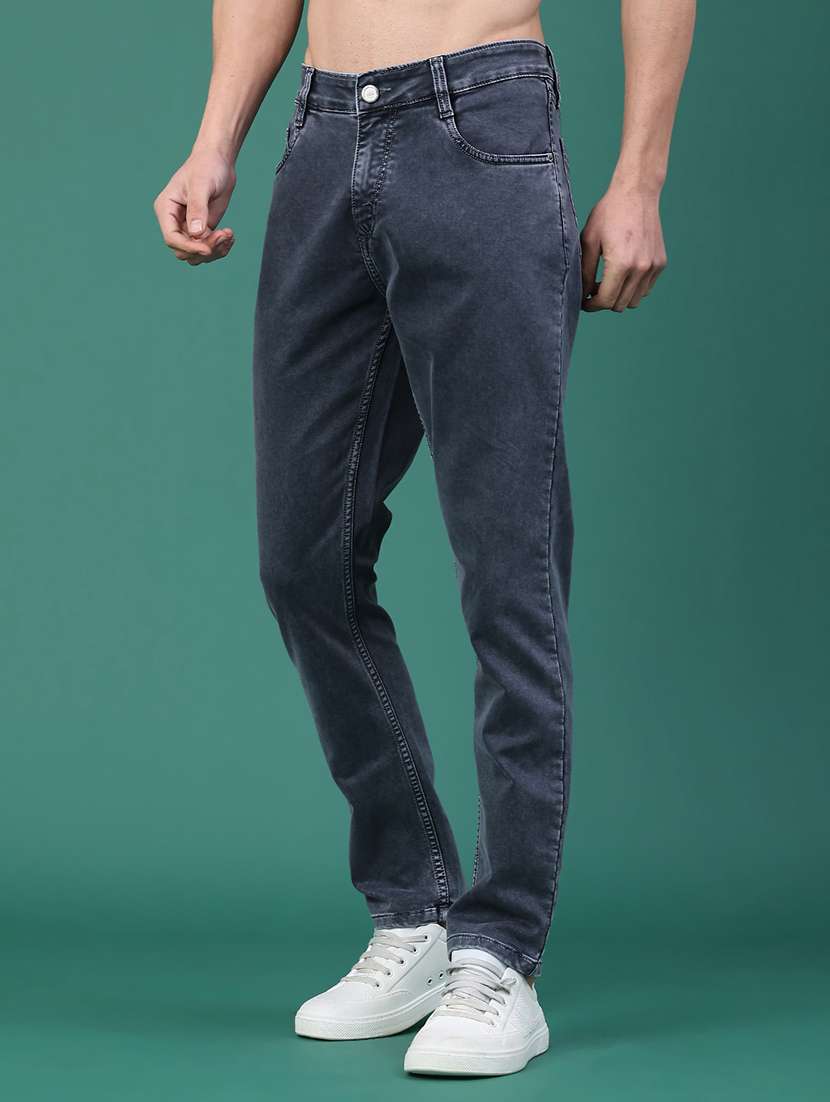 men plain mid rise full length jeans - 22258507 -  Standard Image - 2