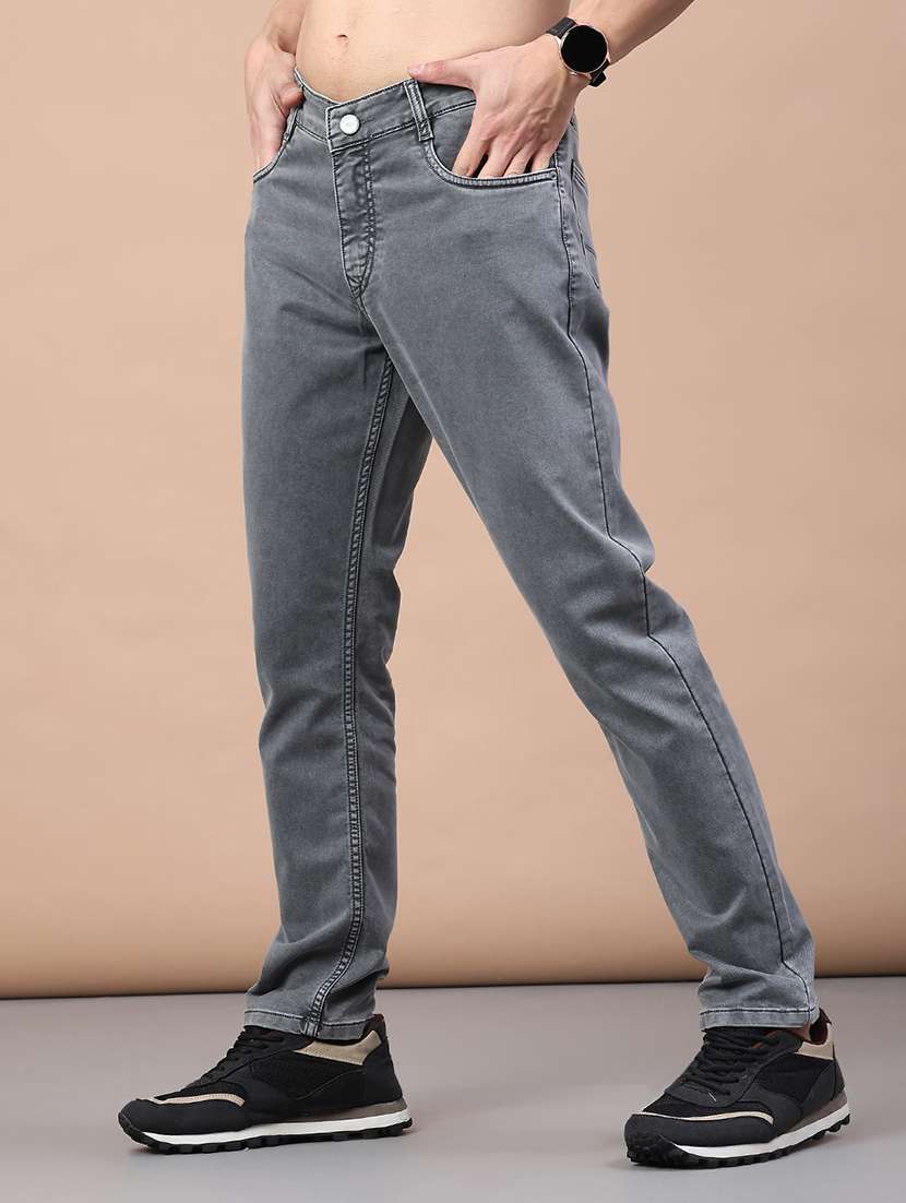 men plain mid rise full length jeans - 22258511 -  Standard Image - 2