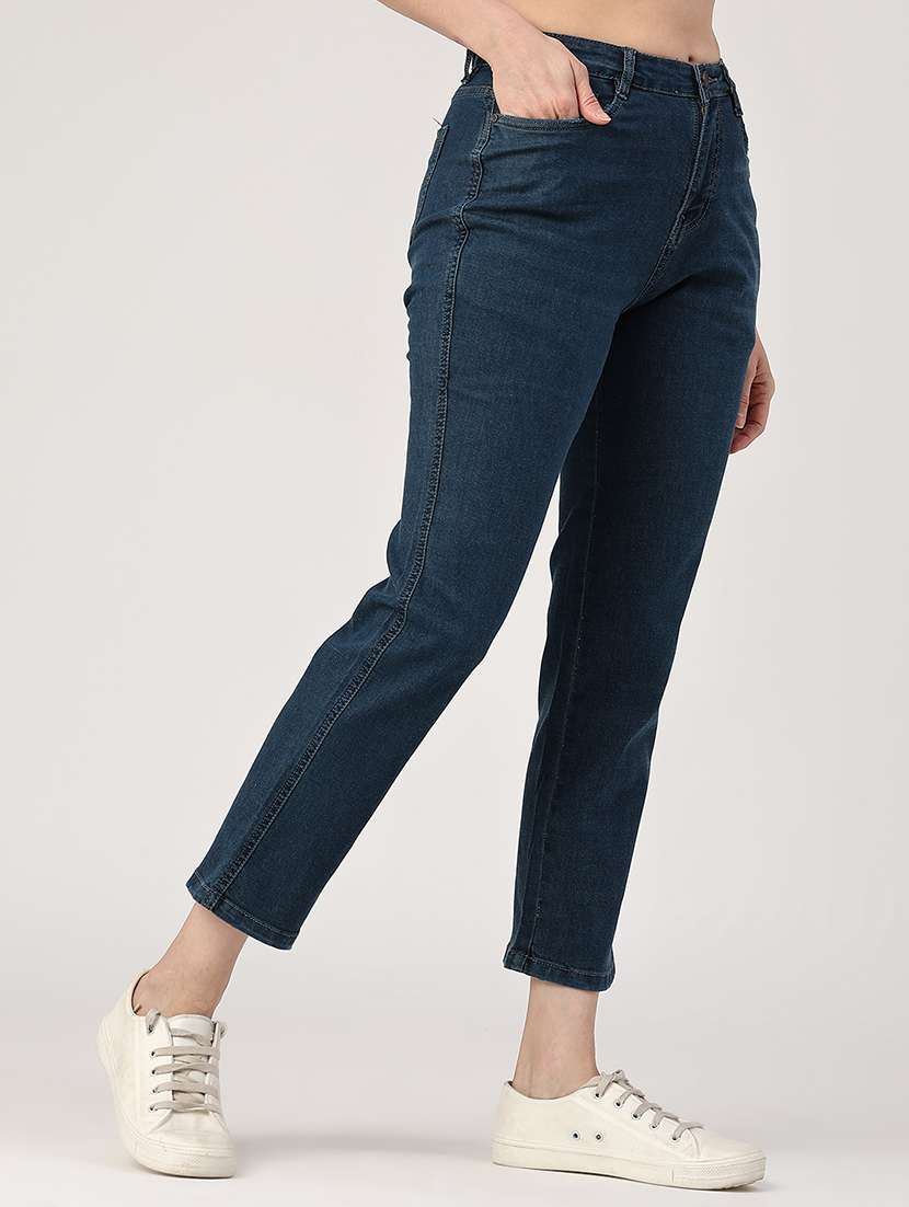women blue cotton jean - 22258556 -  Standard Image - 2