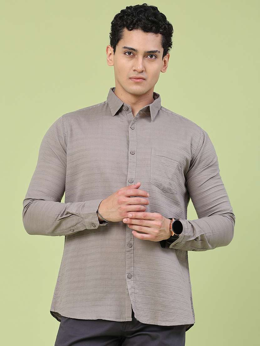 men self design long sleeve regular fit casual shirt - 22258682 -  Standard Image - 2