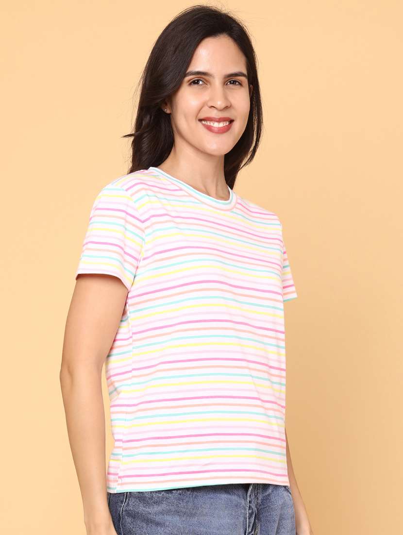 women striped short sleeve t-shirt - 22258794 -  Standard Image - 2