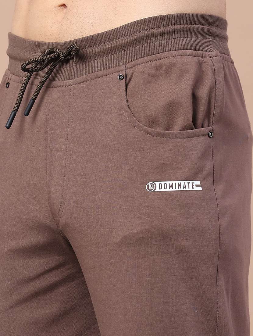 men solid mid rise full length track pant - 22259204 -  Standard Image - 2