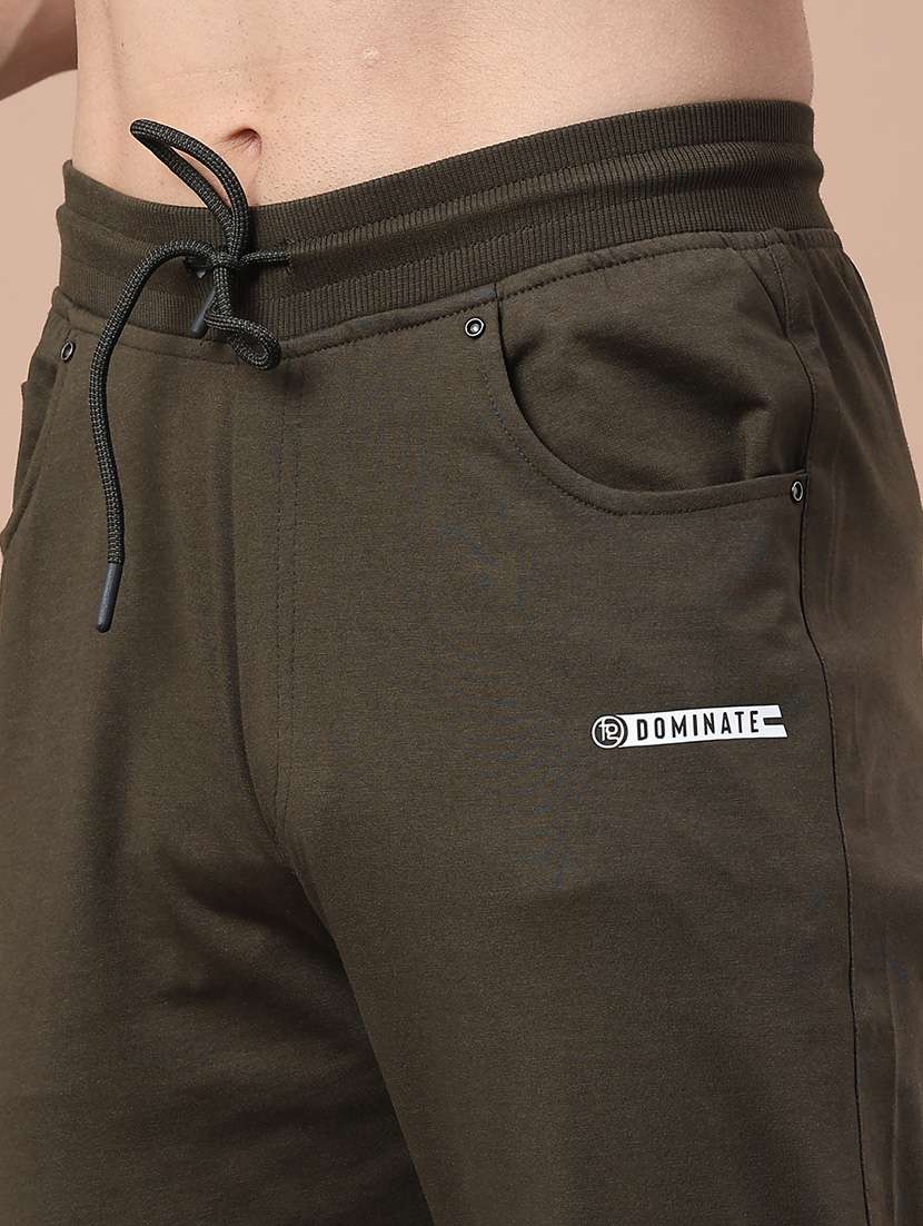 men solid mid rise full length track pant - 22259206 -  Standard Image - 2