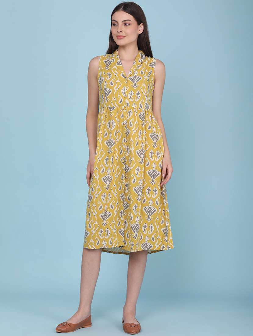 Women Printed Sleeveless A-line Dress - 22259243 -  Standard Image - 2