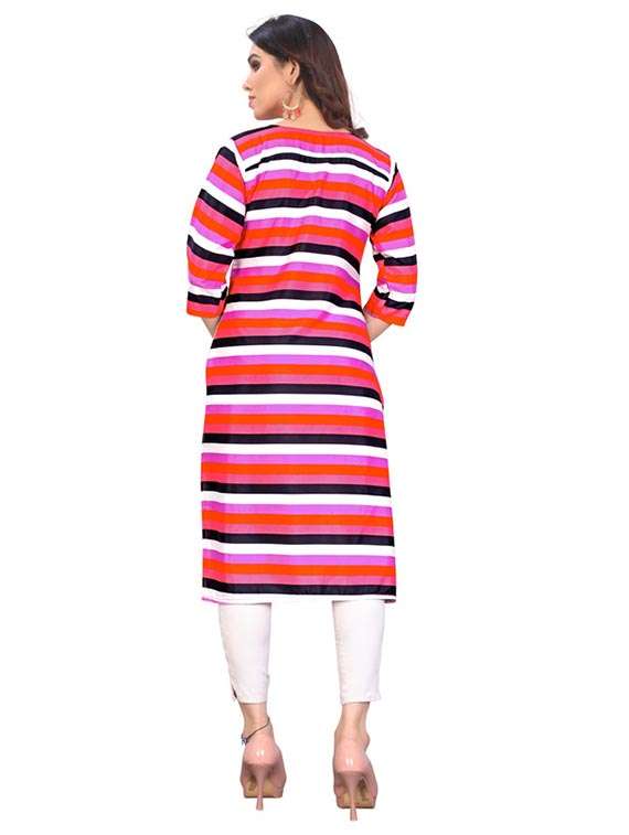 women pack of 2 three quarter sleeve straight kurta - 22259340 -  Standard Image - 2