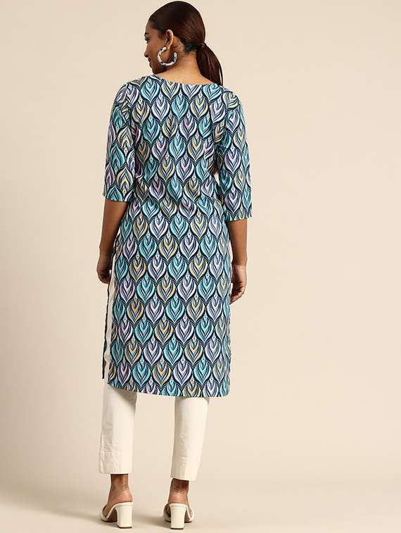 women pack of 2 printed straight kurta - 22259370 -  Standard Image - 2