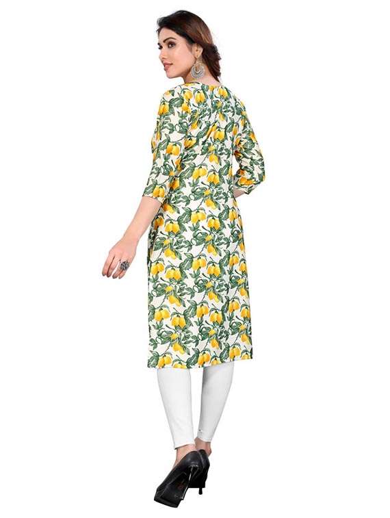 women pack of 2 printed three quarter sleeve straight kurta - 22259616 -  Standard Image - 2