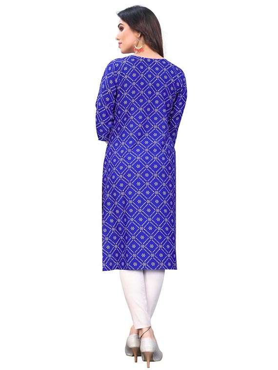 women pack of 2 printed three quarter sleeve straight kurta - 22259823 -  Standard Image - 2