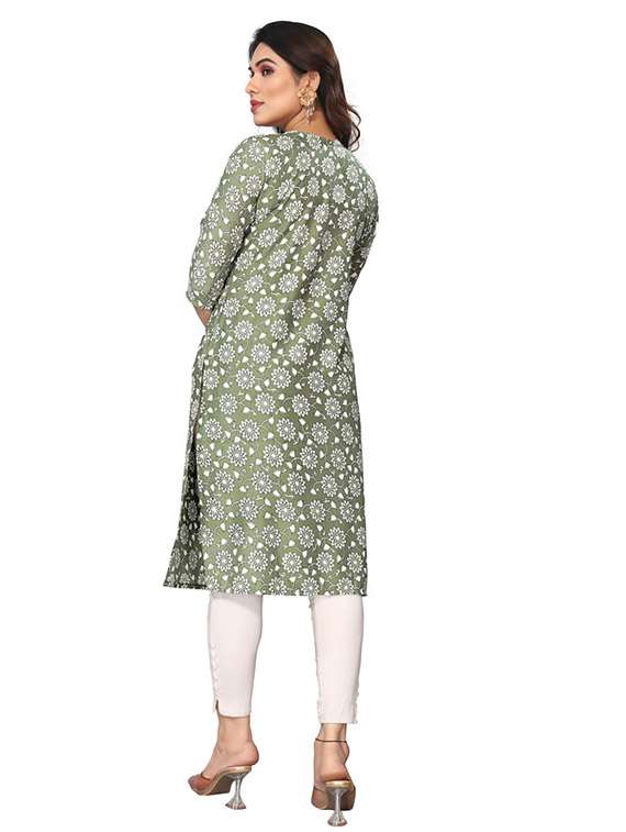 women pack of 2 printed three quarter sleeve straight kurta - 22259860 -  Standard Image - 2