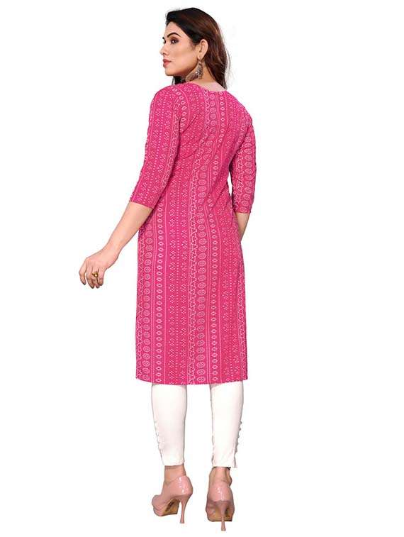 women pack of 2 printed three quarter sleeve straight kurta - 22259898 -  Standard Image - 2