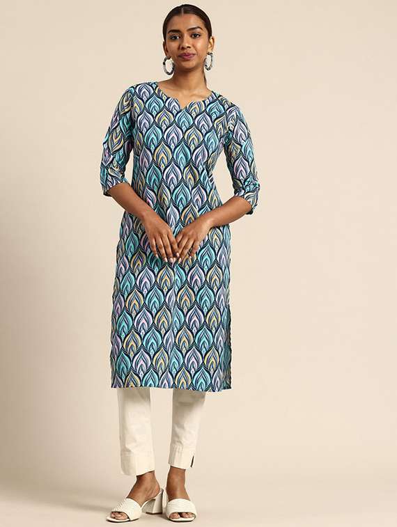 women pack of 4 printed straight kurta - 22259929 -  Standard Image - 2