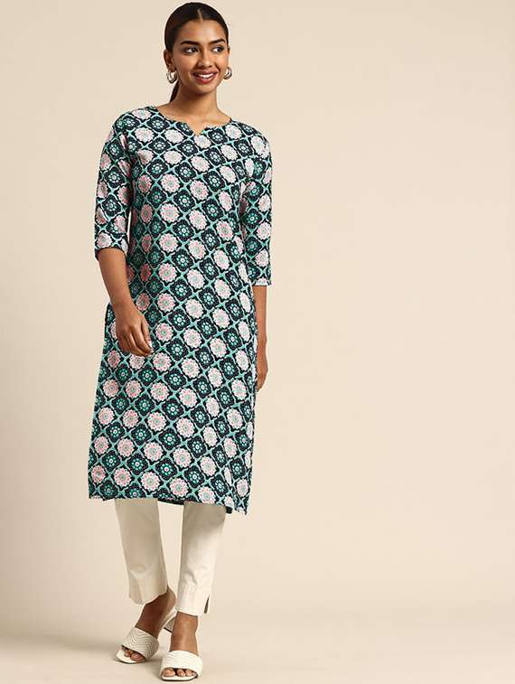 women pack of 4 printed straight kurta - 22260016 -  Standard Image - 2