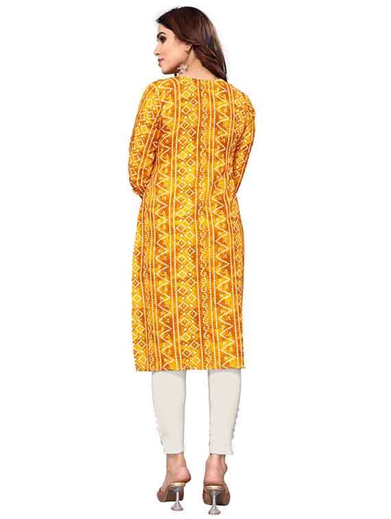 women pack of 2 printed three quarter sleeve straight kurta - 22260017 -  Standard Image - 2