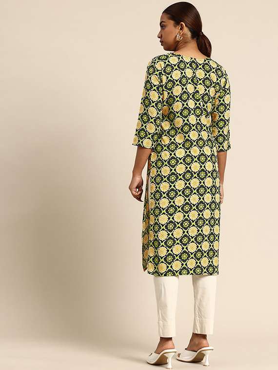 women pack of 2 printed straight kurta - 22260034 -  Standard Image - 2