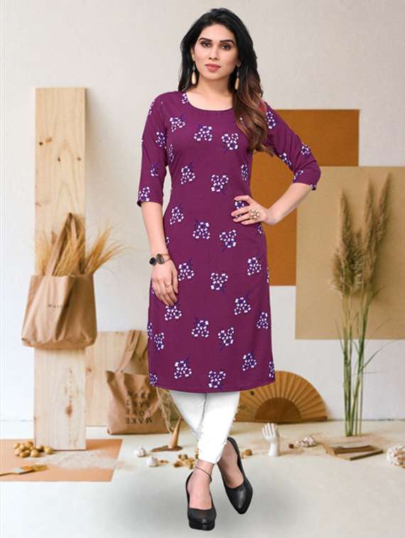 women pack of 4 printed straight kurta - 22260069 -  Standard Image - 2