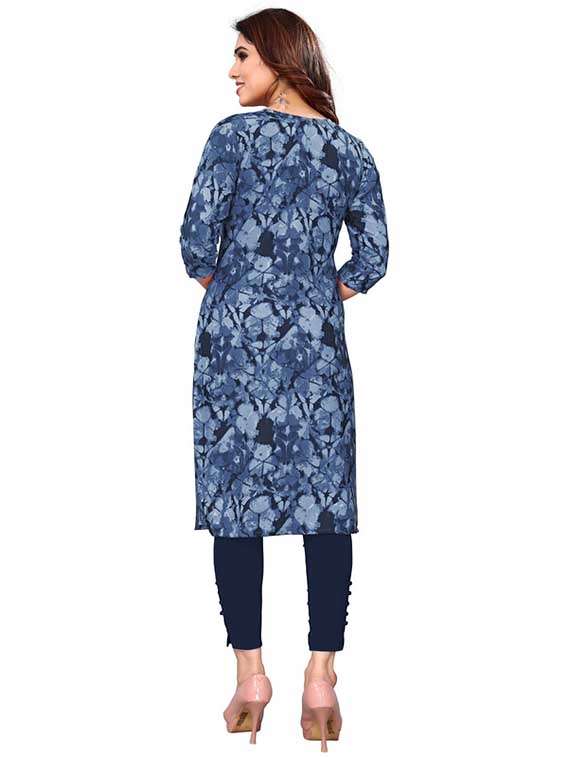 women pack of 2 printed three quarter sleeve straight kurta - 22260096 -  Standard Image - 2