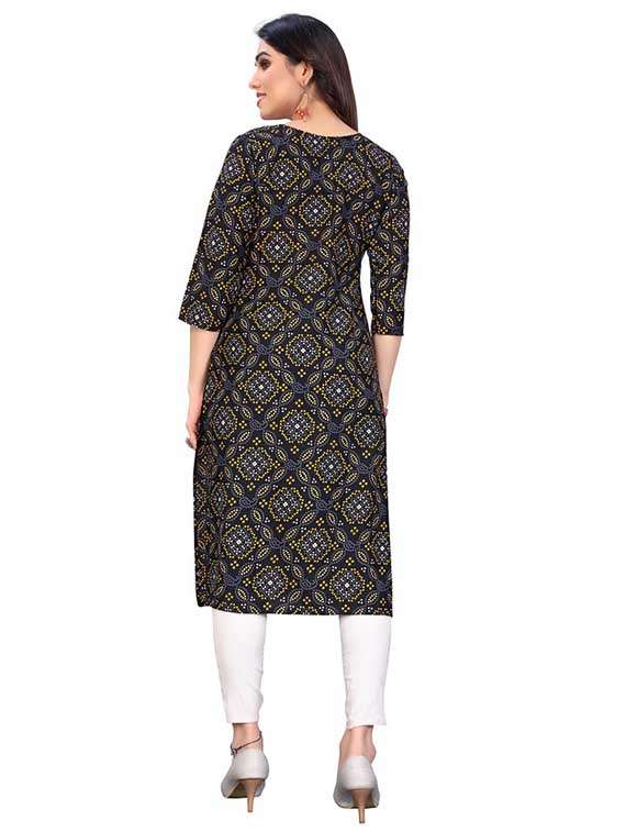 women pack of 2 printed three quarter sleeve straight kurta - 22260147 -  Standard Image - 2