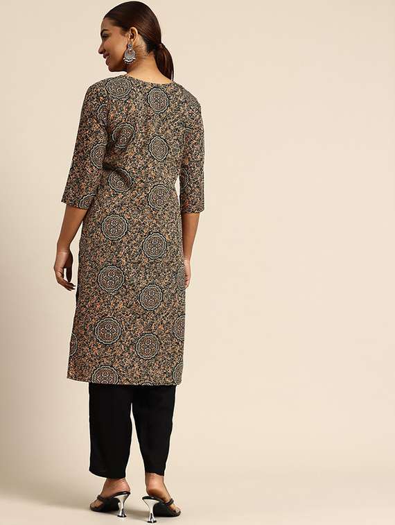 women pack of 2 printed straight kurta - 22260220 -  Standard Image - 2