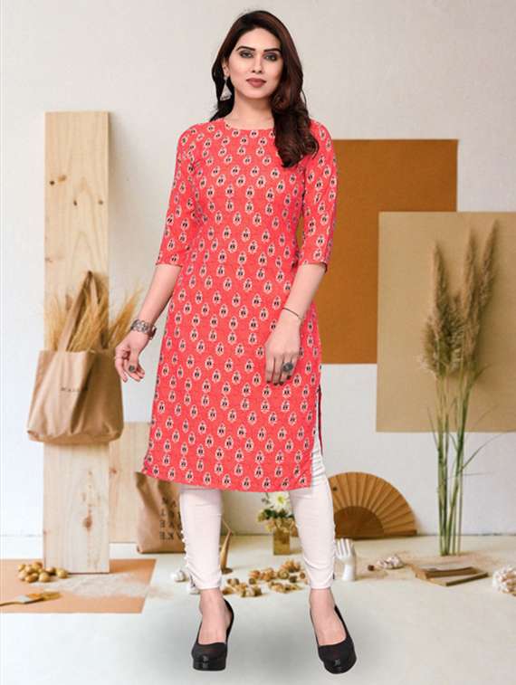 women pack of 4 printed straight kurta - 22260302 -  Standard Image - 2