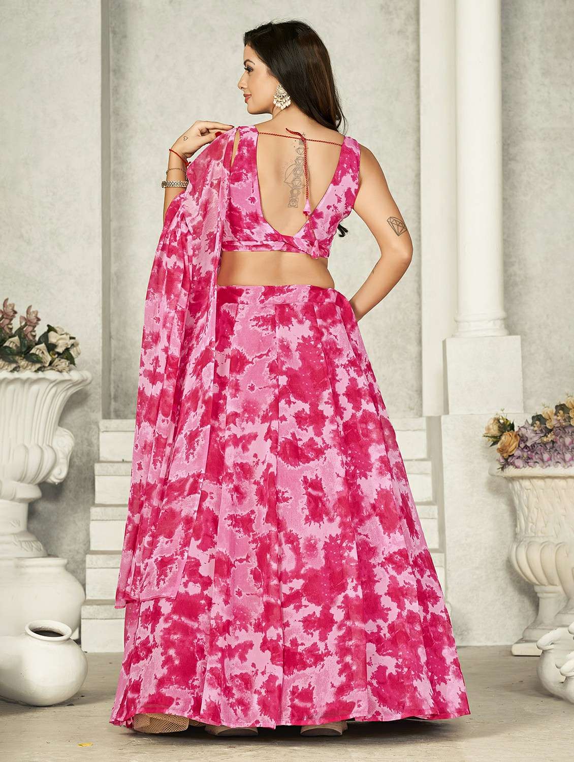 women floral semi stitched flared lehenga - 22260720 -  Standard Image - 2