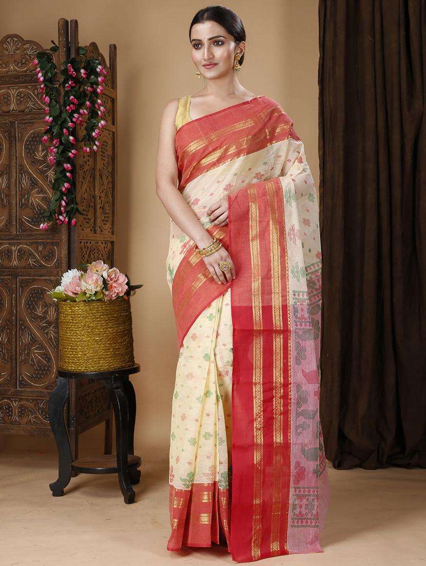 women self design handloom saree
