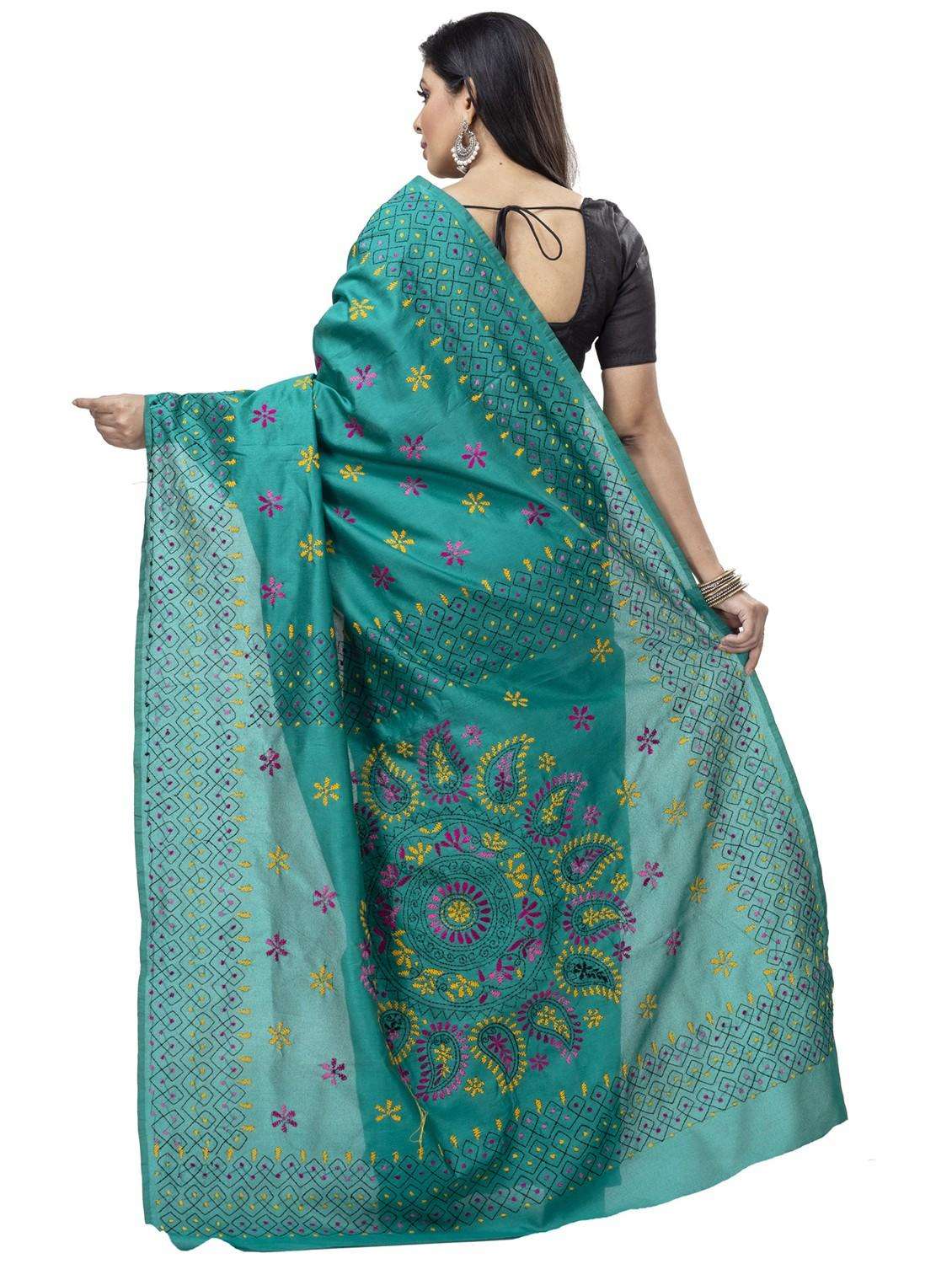 women solid with work handloom saree - 22261085 -  Standard Image - 2