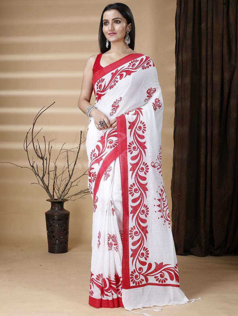 women printed handloom saree - 22261352 -  Standard Image - 2