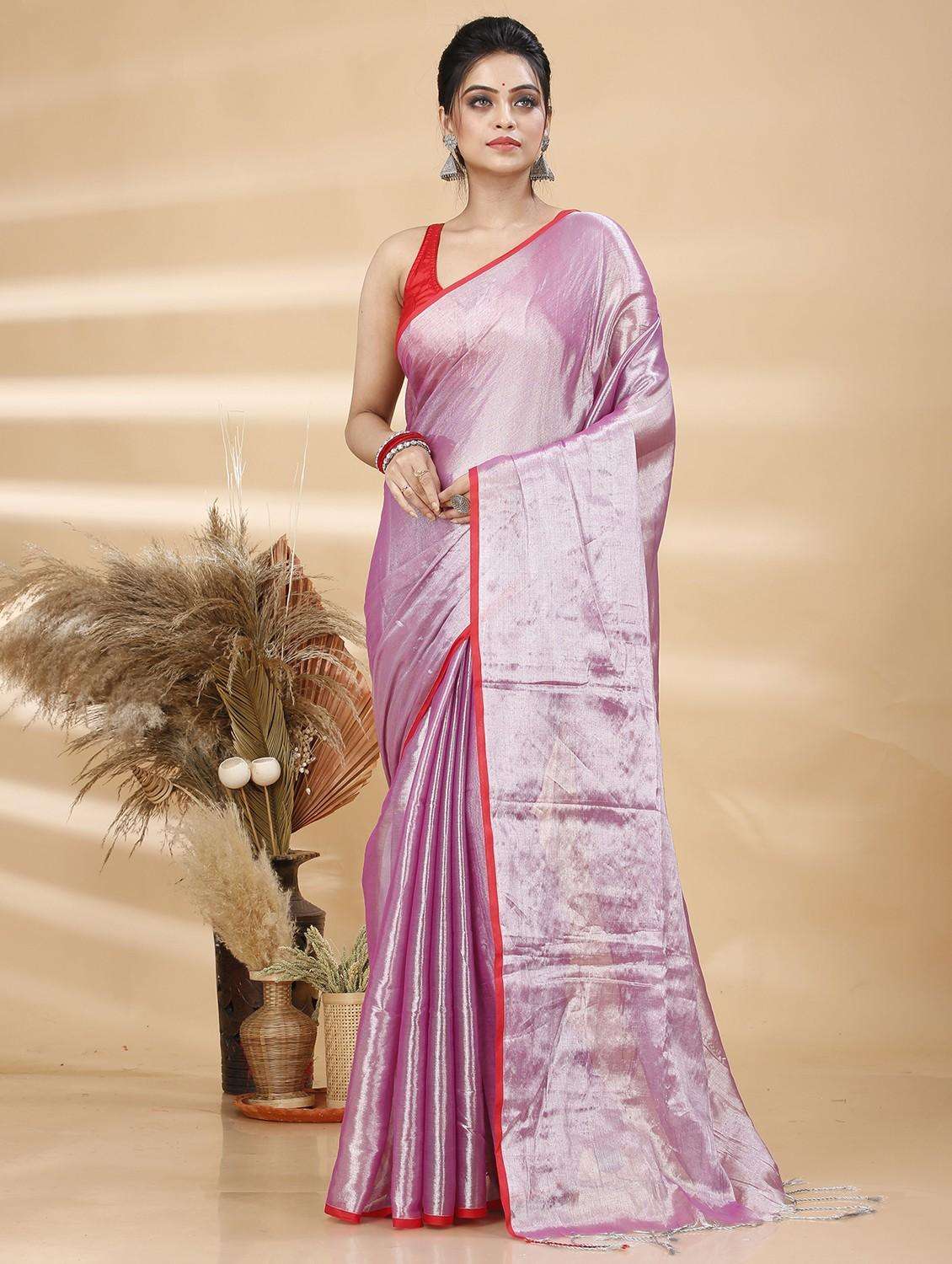 women solid plain saree with blouse - 22261434 -  Standard Image - 2