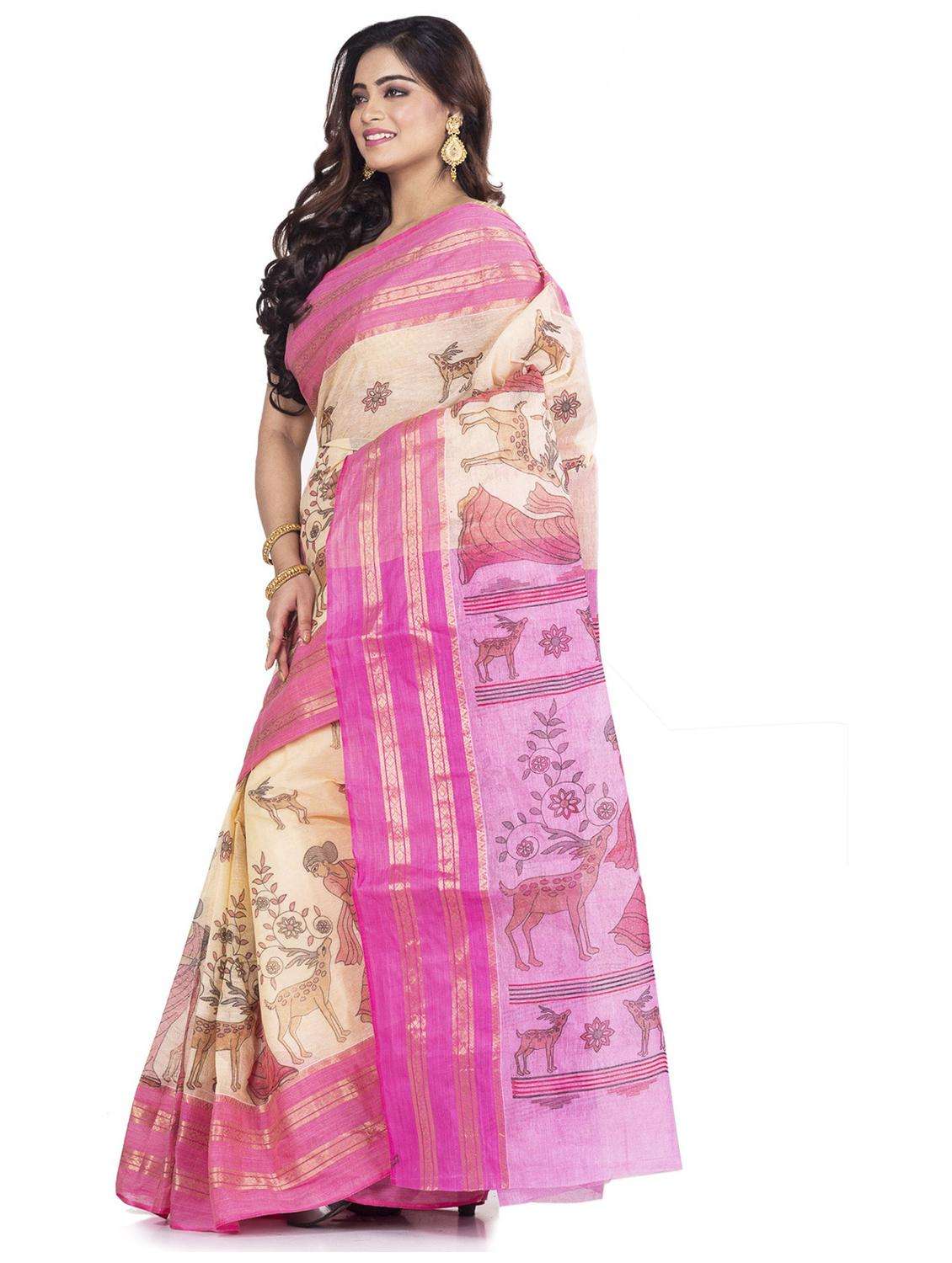 women printed handloom saree - 22261570 -  Standard Image - 2
