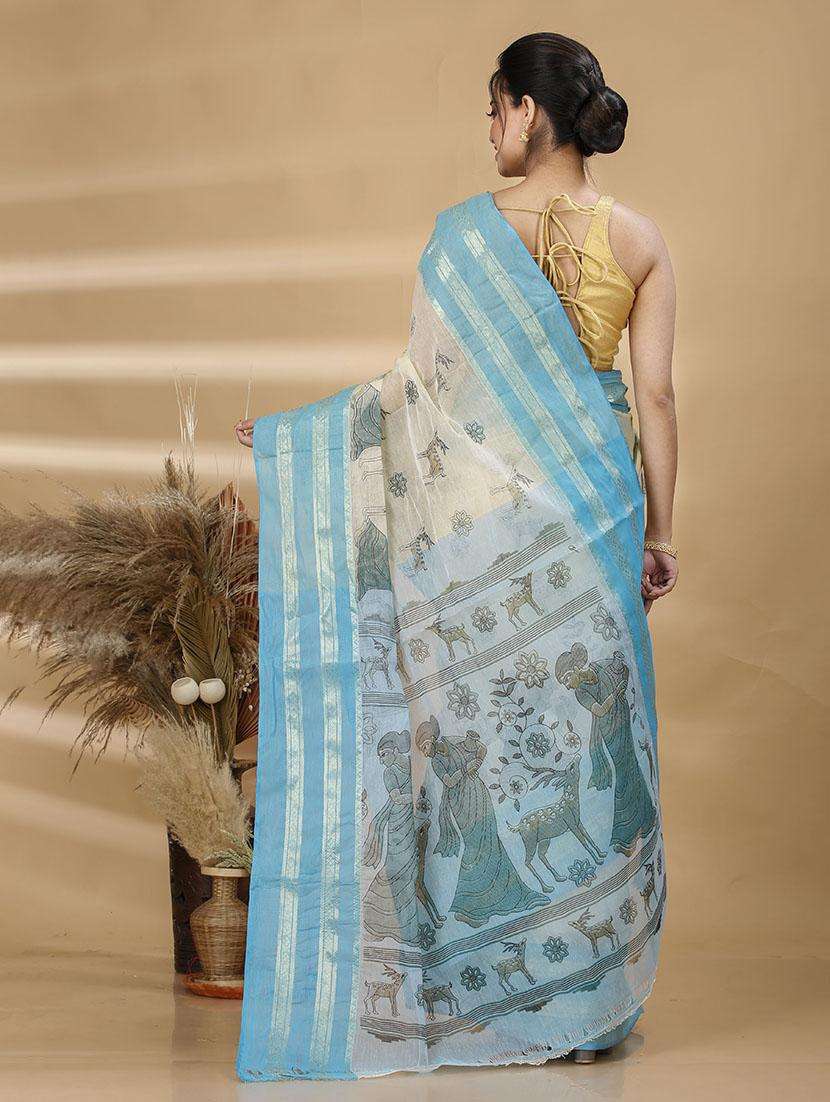 women printed handloom saree - 22261613 -  Standard Image - 2