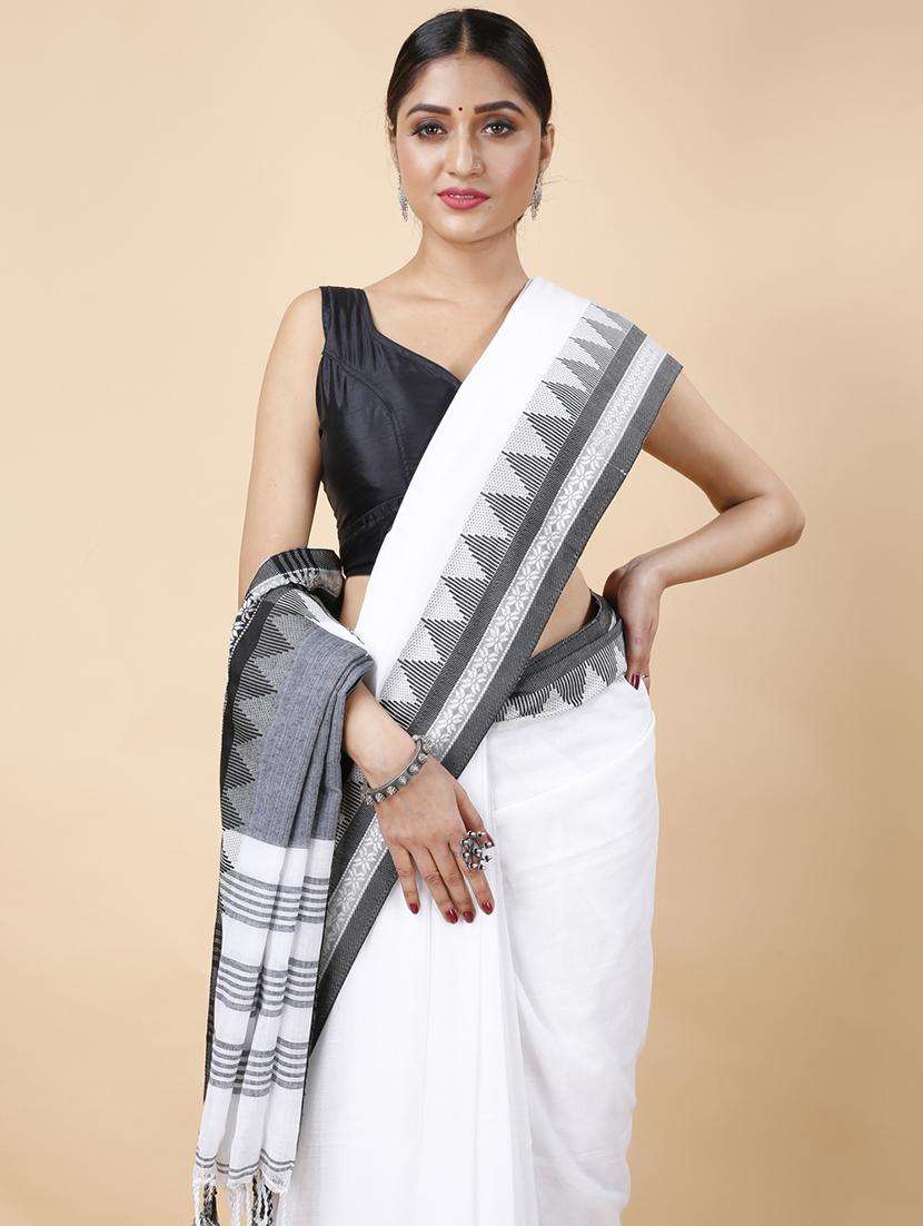 women self design handloom saree with blouse - 22262103 -  Standard Image - 2