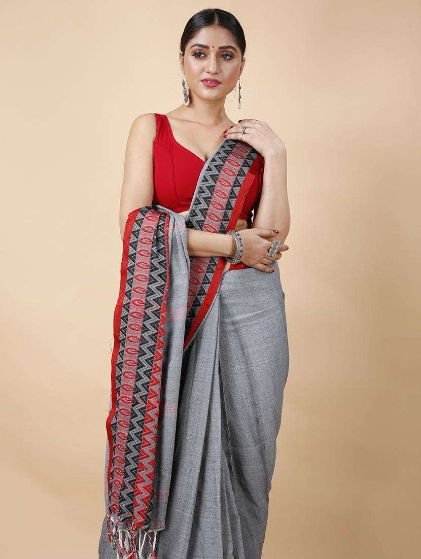 women self design handloom saree with blouse - 22262827 -  Standard Image - 2