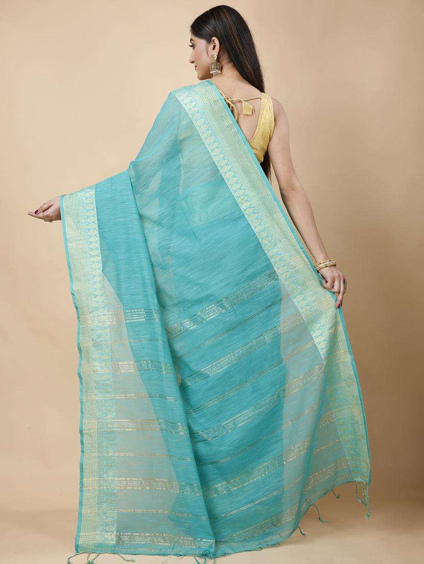 women solid with bordered saree - 22263243 -  Standard Image - 2