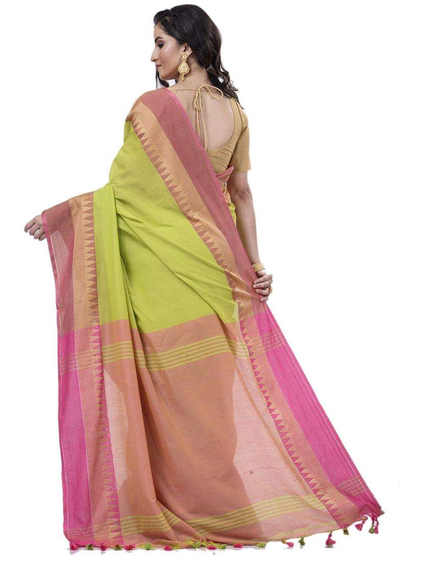 women solid with bordered saree - 22263273 -  Standard Image - 2