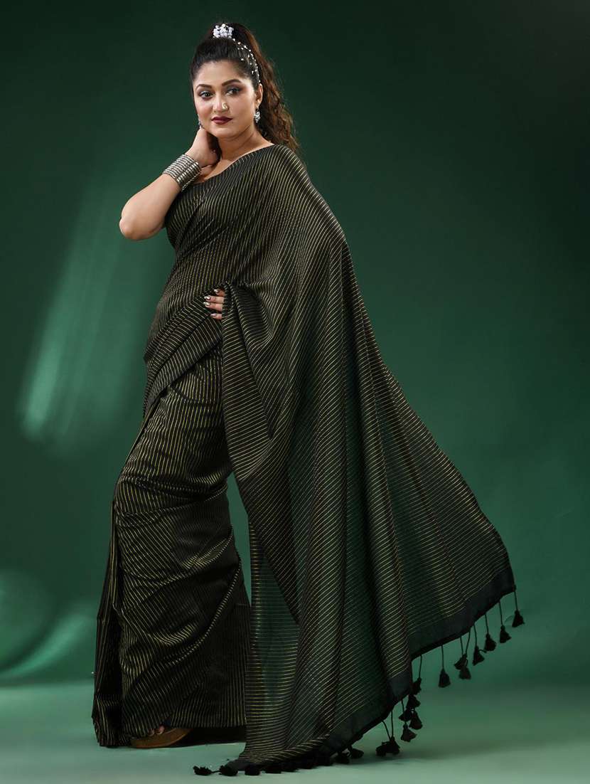 women striped handloom saree - 22263311 -  Standard Image - 2