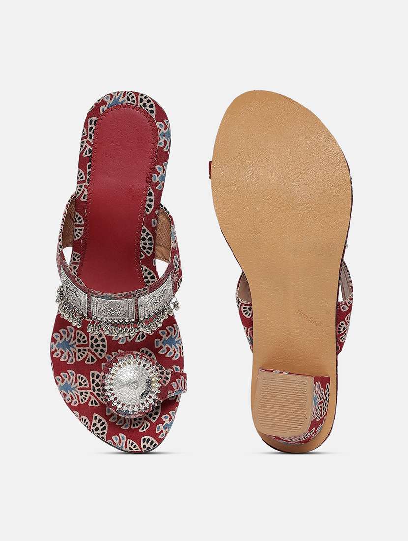 women embeliished one toe block heel sandal - 22263422 -  Standard Image - 2